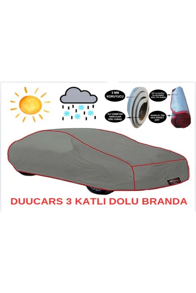 DUUCARS 3 Katlı Dolu Darbe Koruyucu TOYOTA COROLLA Araba Brandası oto branda araba çadırı - 2