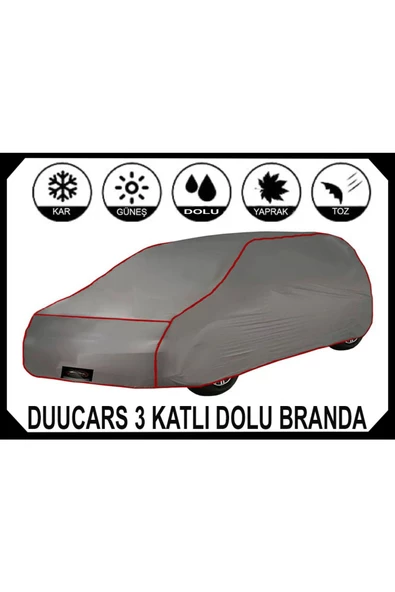 DUUCARS 3 Katlı Dolu Darbe Koruyucu VOLKSWAGEN TİGUAN Araba Brandası oto branda araba çadırı - 5