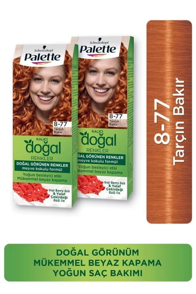 Palette Kalıcı Doğal Renkler 8-77 Tarçın Bakır Paket 2li