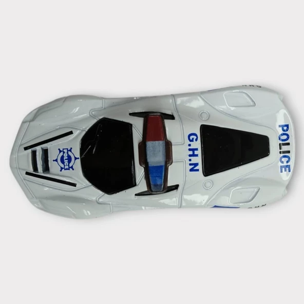 Metal Mini Polis Arabası  8 cm - Polis - 7 - Resim 4