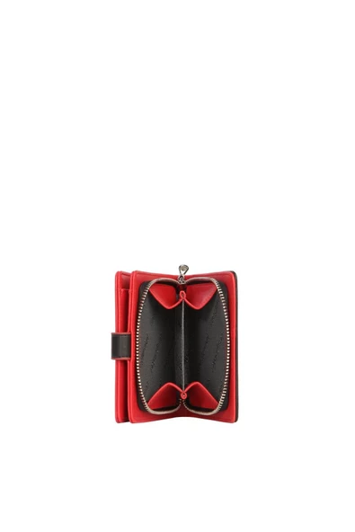 CENGİZ PAKEL Cengiz Pakel Kadın Mini Boy Çıt Çıt Detaylı Cüzdan – 65315 - Siyah/Kırmızı - 2