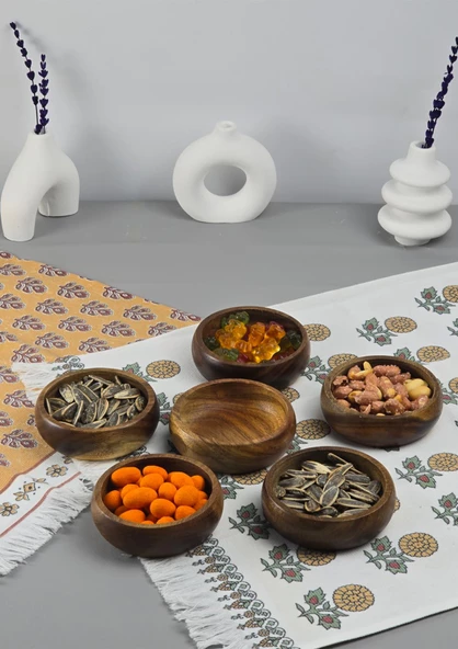 Akasya 6'lı Çerezlik Seti - Lokumluk, Şekerlik Takımı - 6 Parça - 50 ML - 2