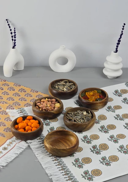 Akasya 6'lı Çerezlik Seti - Lokumluk, Şekerlik Takımı - 6 Parça - 50 ML