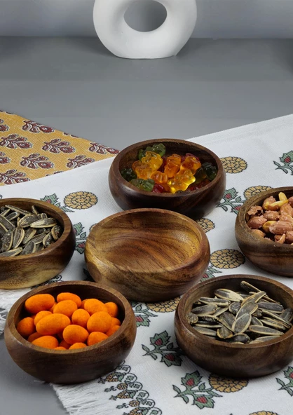 Akasya 6'lı Çerezlik Seti - Lokumluk, Şekerlik Takımı - 6 Parça - 50 ML - 4