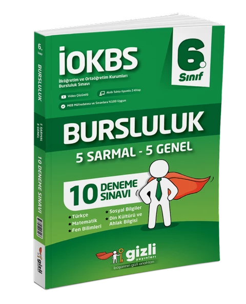 Gizli Yayınları 2025 6. Sınıf 10 Bursluluk Deneme