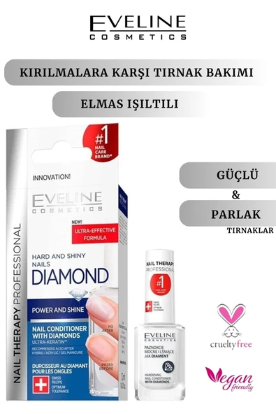 Eveline Cosmetics Diamond Hard And Shiny Nail Conditioner 12 ml