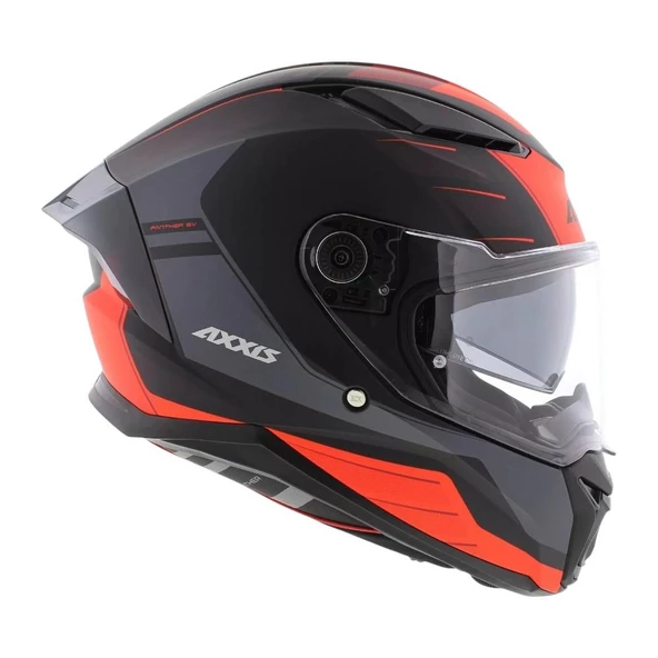 AXXIS PANTHER SV PRESTIGE B5 MATT RED KAPALI KASK - Resim 4