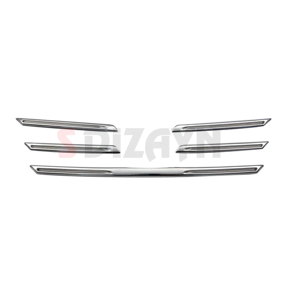 Renault Megane 4 Krom Ön Panjur 5 Prç. 2016 2017 2018 2019 2020 - Resim 2