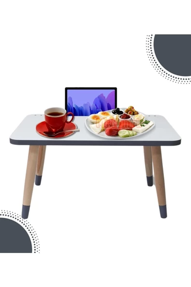 LİVA AHŞAP Laptop Tablet Bilgisyar Ve Kahvaltı Sehpası Çalışma Masası - 7