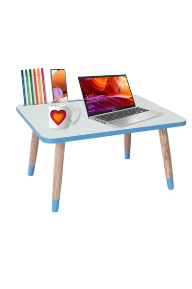 LİVA AHŞAP Laptop Tablet Bilgisyar Ve Kahvaltı Sehpası Çalışma Masası - 3