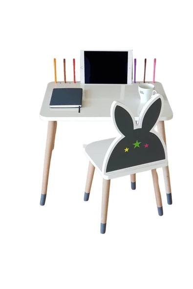 Çocuk Aktivite Masa Sandalye Takımı 2-6 yaş ( LİVA AHŞAP ) - 3