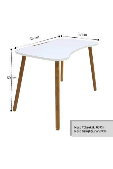 Çocuk Ders Çalışma Masa Sandalye Takımı 4-12 Yaş Kelebekli (LİVA AHŞAP ) - 8