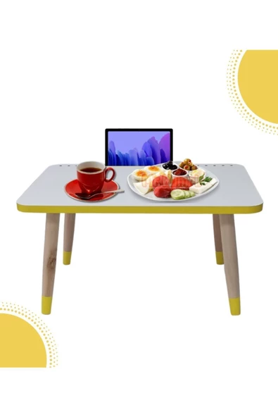 LİVA AHŞAP Laptop Tablet Bilgisyar Ve Kahvaltı Sehpası Çalışma Masası - 6