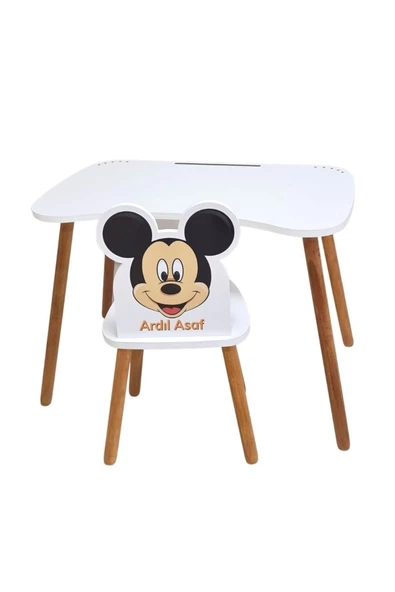 Çocuk Aktivite Masa Ve Sandalye Takımı 4-12 Yaş mickey mouse ( LİVA AHŞAP ) - 2