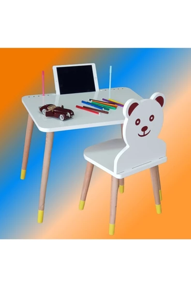 Çocuk Aktivite Masa Sandalye Takımı 2-6 yaş ( LİVA AHŞAP ) - 2