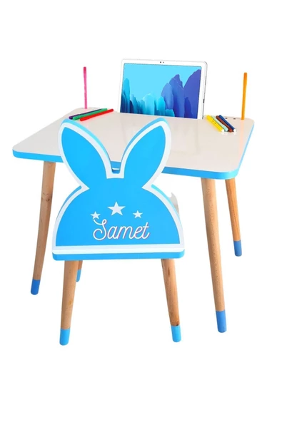 Çocuk Ders Çalışma Masa Sandalye Takımı 2-6 Yaş ( LİVA AHŞAP ) - 2