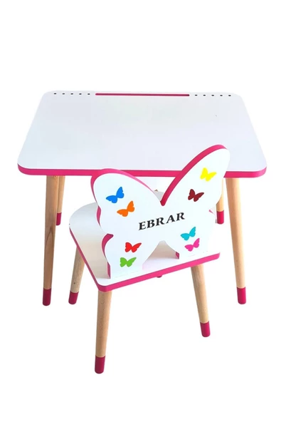 Çocuk Ders Çalışma Masa Sandalye Takımı 2-6 Yaş ( LİVA AHŞAP ) - 4