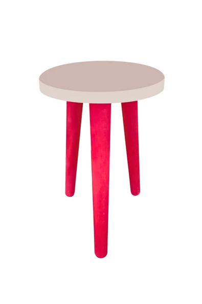 LİVA AHŞAP Saksı Taburesi 4 Adet pembe - 2