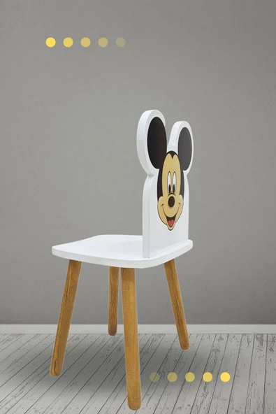 Çocuk Aktivite Sandalyesi 4-12 Yaş Mickey Muose (LİVA AHŞAP) - 2