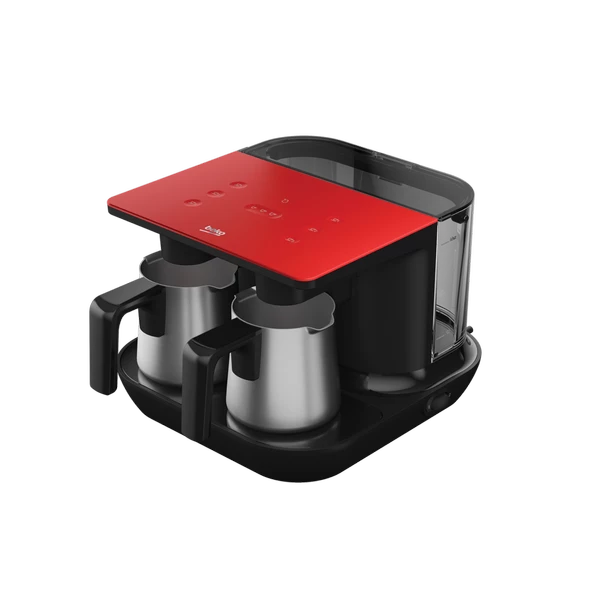 Beko TKM 8961 K Keyf Kırmızı Çelik İkili Kahve Makinesi