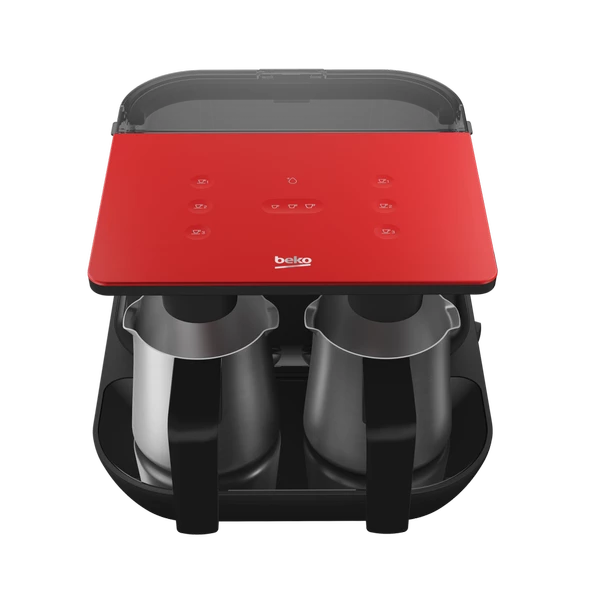 Beko TKM 8961 K Keyf Kırmızı Çelik İkili Kahve Makinesi - 4