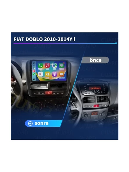 For-x Fiat Doblo D3-2010-2015-9''HD ANDROİD 2GB RAM-32GB-WİFİ Kablosuz Carplay-Fm-Mp3-Mp4-Hd Kameralı Multimedya-Teknik Destekli - 7
