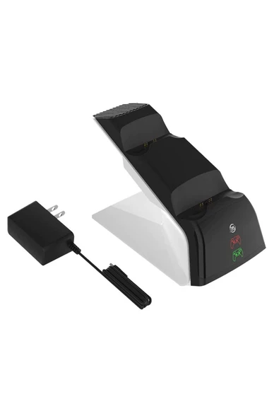 PS5 Dualsense /PS5 Slim/PS5 PRO Gamepad Hızlı Şarj İstasyonu Çift Kol Şarj Ünitesi AC Adaptörlü - 2