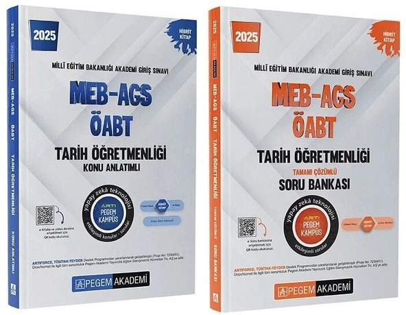 Pegem 2025 ÖABT Tarih Öğretmenliği Konu + Soru Bankası 2 li Set Pegem Akademi Yayınları