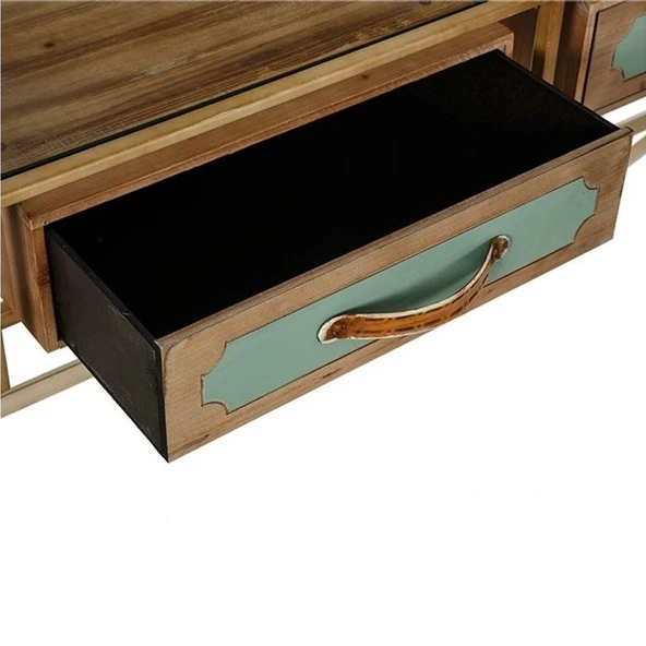 Vitale Vintage Renkli Ahşap Dresuar AK.GR0013 - 4