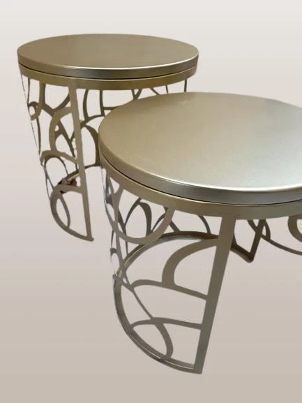 Zigon Sehpa MODEL 90518 Metal Ayak Osmanlı CNC Kesim Gold Rrenk El Yapım