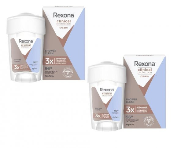 Rexona Clinical Protection Shower Clean Deodorant 45ml 2 ADET