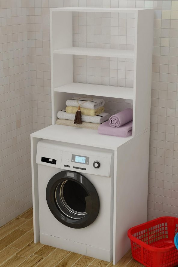 Raflı Çamaşır Makinası Kurutma Makinası Dolabı Düzenleyici