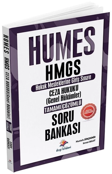 Dizgi Kitap HUMES HMGS Ceza Hukuku Genel Hükümler Soru Bankası Çözümlü Dizgi Kitap