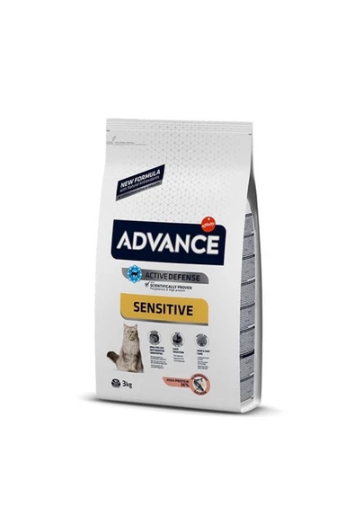 Advance Advance Sensitive Somonlu Yetişkin Hassas Kedi Maması 3 Kg