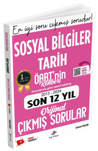 Dizgi Kitap 2025 ÖABT nin Rehberi Sosyal Bilgiler Öğretmenliği Tarih Çıkmış Soru Son 12 Yıl Çözümlü