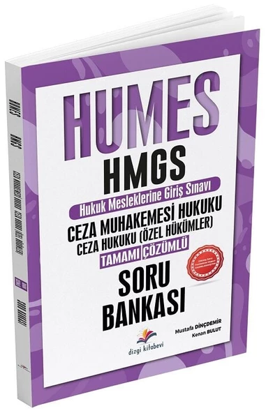 Dizgi Kitap HUMES HMGS Ceza Muhakemesi Hukuku, Ceza Hukuku Özel Hükümler Soru Bankası Çözümlü