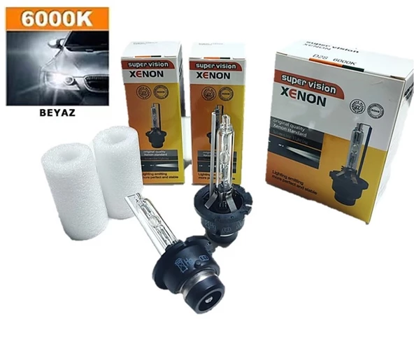 2 Adet D2s Hıd Xenon Far Ampulü 12v/35w 6000k Beyaz - 2