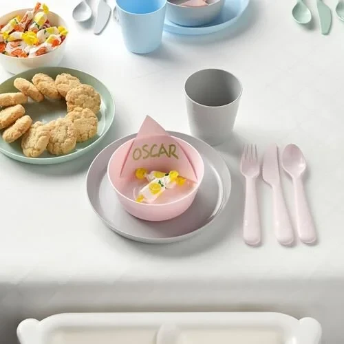 IKEA Kalas Bebek Çocuk  6 Adet Tabak Seti Pastel Tonlar - 3