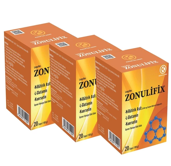 Zonulifix N-Bütirik Asit, L-Glutamin, Kuersetin 20 Şase - 3'lü - Resim 2