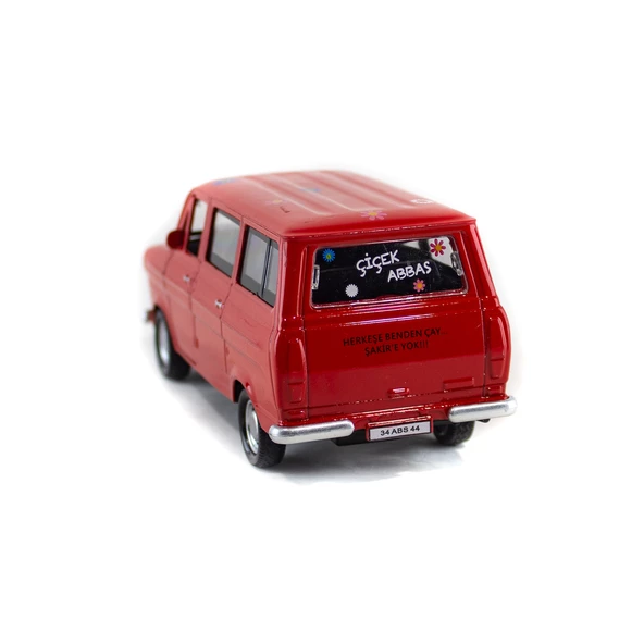 Oyuncak Metal Çiçek Abbas Çek Bırak Oyuncak Minibüs 13 Cm - 4