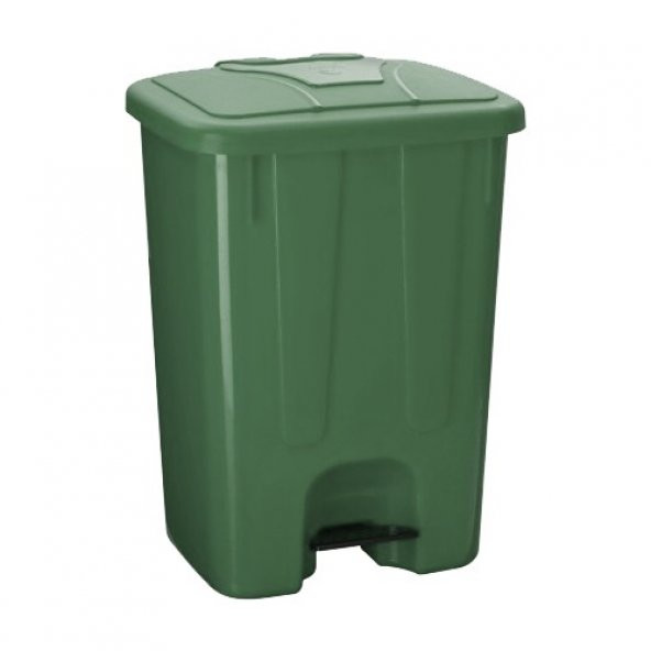 Omnipazar SY-4260 Yeşil Köşeli Pedallı Çöp Kovası 65 litre 08719