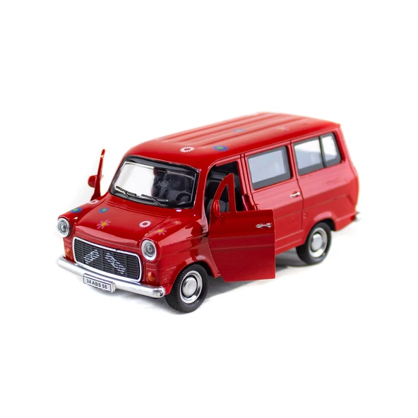 Oyuncak Metal Çiçek Abbas Çek Bırak Oyuncak Minibüs 13 Cm - 3