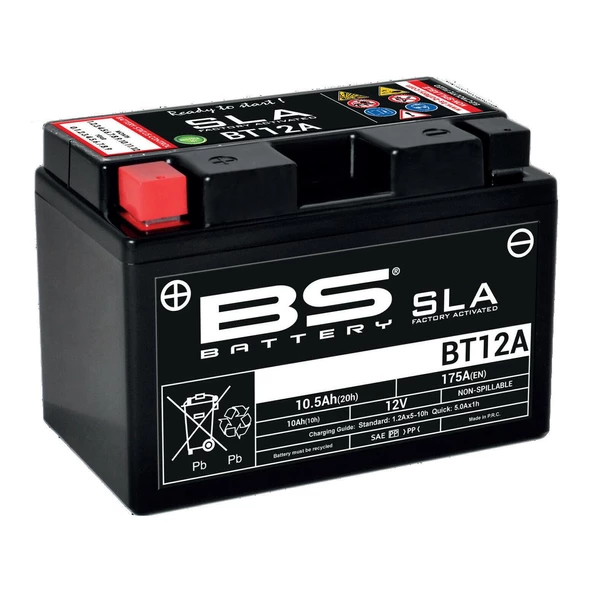Bs Bt12a Sla 1999-2007 Suzuki GSX-R 1300 Hayabusa Uyumlu Akü Jel Akü