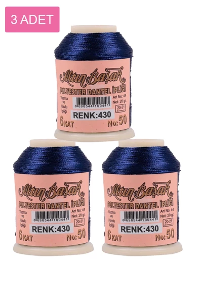 3 Adet Altınbaşak Oya ve Dantel İpi 20 gr -    - No: 430