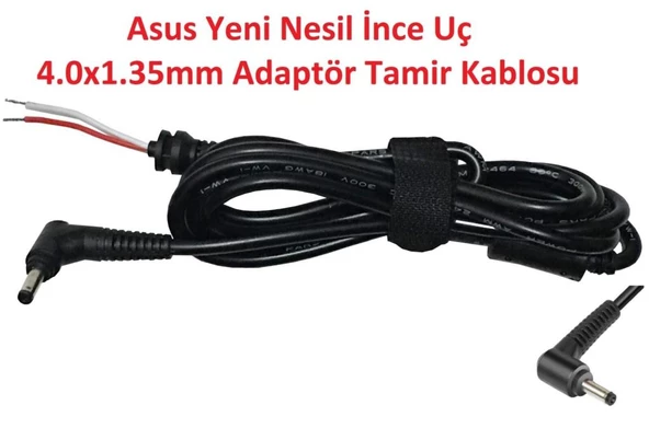 4.0mm*1.35mm Asus, Grundig Notebook Adaptörü Tamir Kablosu (Kablo Ucu) 4.0*1.5mm uyumlu