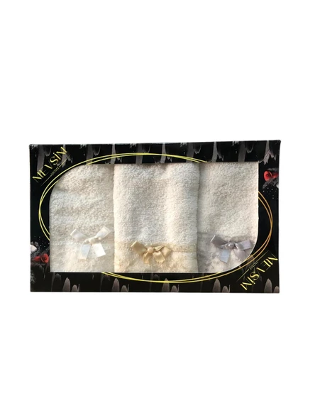3 Lü Royam %100 Pamuk Güpürlü Mutfak Havlusu Kutulu 30 x 50 - 5