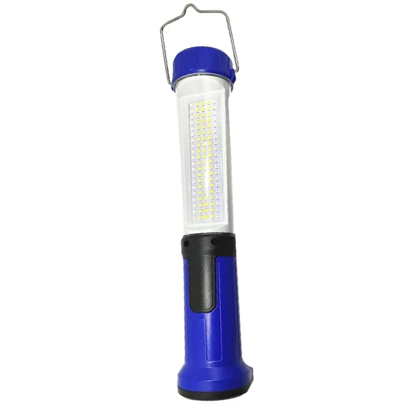 POWERMASTER HK-802 ŞARJLI 30 BEYAZ + 20 MAVİ-KIRMIZI SMD LED / 55 COB LEDLİ 5 MODLU ÇALIŞMA LAMBASI - 2