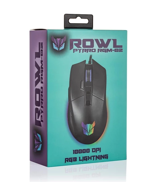 Rowl Rgm-03 Pyrro USB Siyah Rgb Aydınlatmalı 10000DPI Gaming Mouse