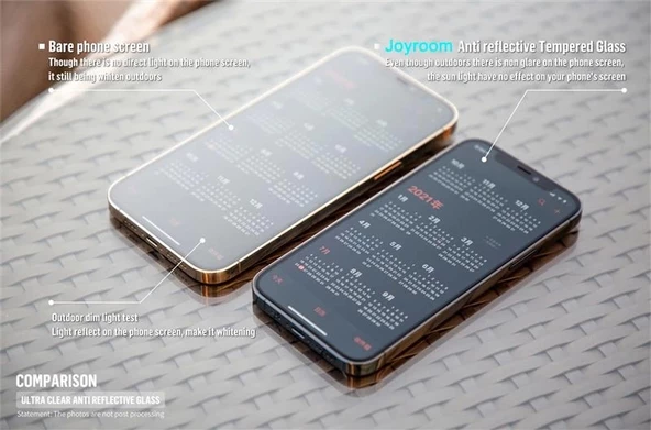 Joyroom İphone 16 Pro Anti-Reflection Gerçek Gorilla Glass Cam Ekran Koruyucu - 3