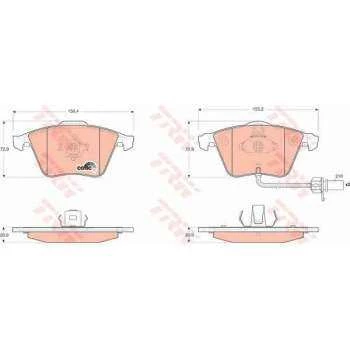 ON FREN BALATASI FISLI A6 3.0TDI QUATTRO 05--- 2.7 TDI QUATTRO 3.0TDI 06--- - TRW GDB1659